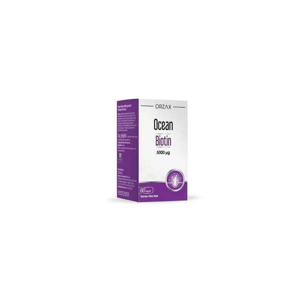 Biotin Takviye Edici Gıda 5000ug 60 Kapsül ürün görseli 1