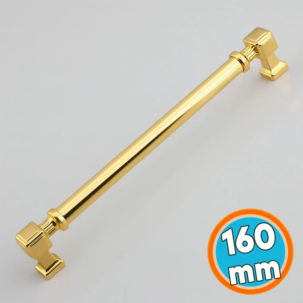 Mobilya Çekmece Mutfak Dolabı Dolap Kulpları Kulb 16 cm Metal Gold Altın Kulp 160 mm ürün görseli 1