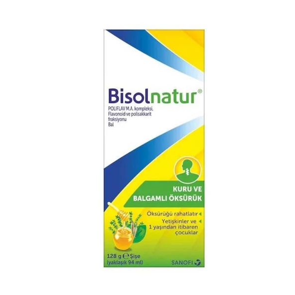 Bisolnatur Doğal İçerikli Öksürük Şurubu 128g ürün görseli 1