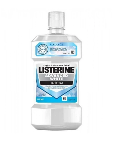 Listerine Advanced White Hafif Tat 250 Ml ürün görseli 1