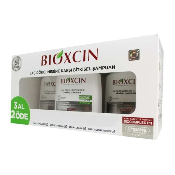 Saç Dökülmasine Karşı Bitkisel Şampuan 3 Al 2 Öde Yağlı Saçlar İçin 3X300ml ürün görseli 1