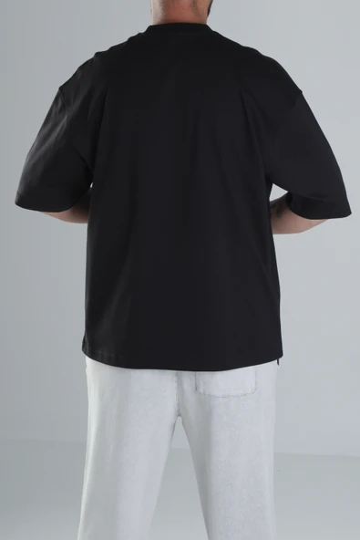 Siyah Oversize T-Shirt COC1497 - Resim 4