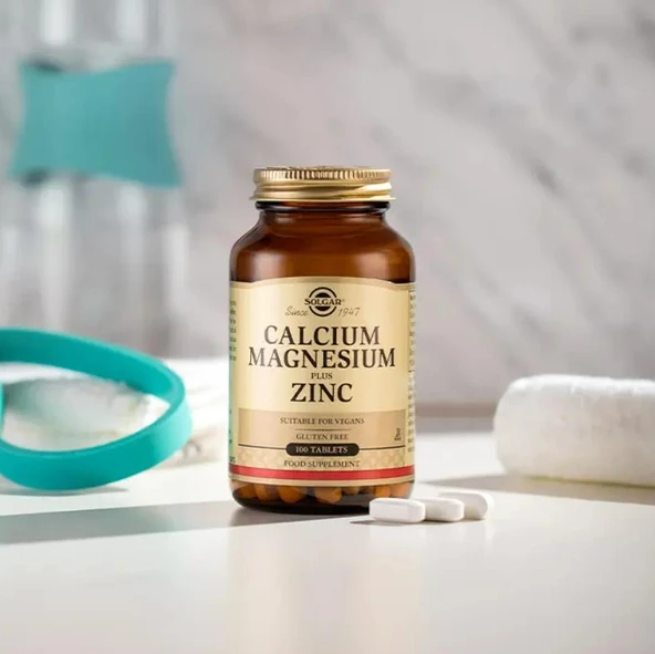 Solgar Calcium Magnesium Plus Zinc 100 Tablet - Resim 2