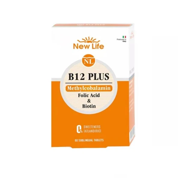 B12 Plus Folik Asit ve Biotin İçeren Takviye Edici 60 Tablet ürün görseli 1