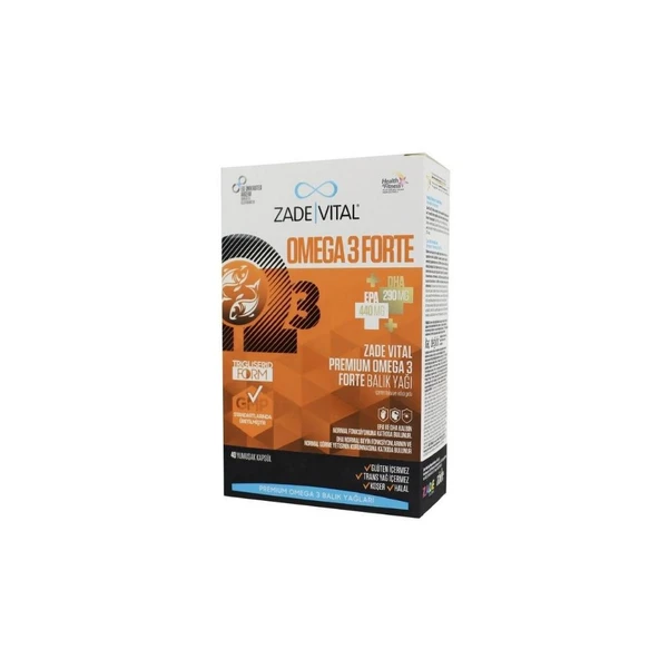 Omega3 Forte Balık Yağı İçeren Takviye Edici Gıda 40 Yumuşak Kapsül ürün görseli 1