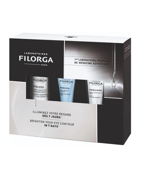 Filorga Aydınlatıcı Cilt Bakım Seti Optim Eyes Hydra Hyal Cream Scrub Detox ürün görseli 1