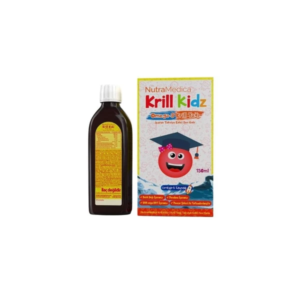 Krill Kidz Omega3 ve Krill Yağı İçeren Takviye Edici Gıda 150ml ürün görseli 1