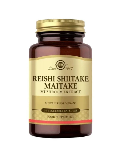 Solgar Reishi Shiitake Maytake Mantar Ekstresi Takviye Edici Gıda 50 Kapsül ürün görseli 1