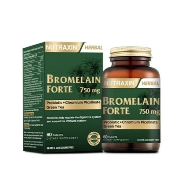 Nutraxin Bromelain Forte 60 Tablet ürün görseli 1