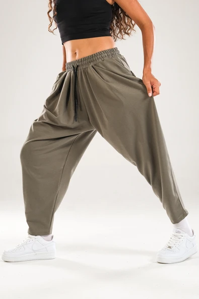 Yeşil Pileli Jogger Pantolon COC1145 - Resim 2