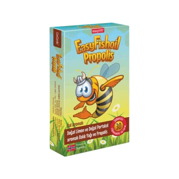 Easy Fish Oil Propolis 30 Çiğnenebilir Jel - Bal Aromalı ürün görseli 1