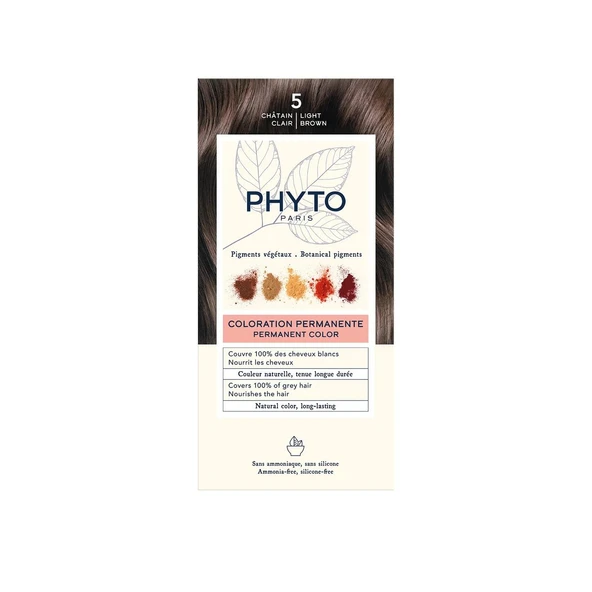 Phyto Color Bitkisel Saç Boyası 5 Açık Kestane -Chatain Clair- Yeni Formül ürün görseli 1