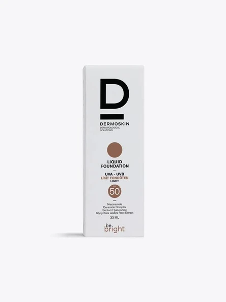Dermoskin Be Bright SPF50+ Likit Fondöten 33ml - Light ürün görseli 1