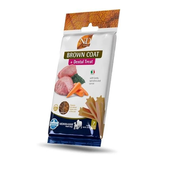 ND Dental Treat Brown Coat Kuzu Etli Mini Köpek Ödülü 60 Gr ürün görseli 1