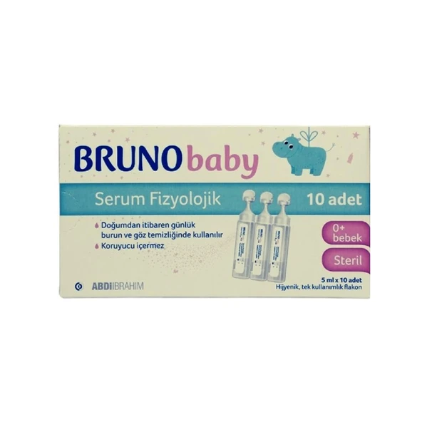 Bruno Baby Serum Fizyolojik 5 Ml X 10 Adet Tek Kullanımlık Flakon ürün görseli 1