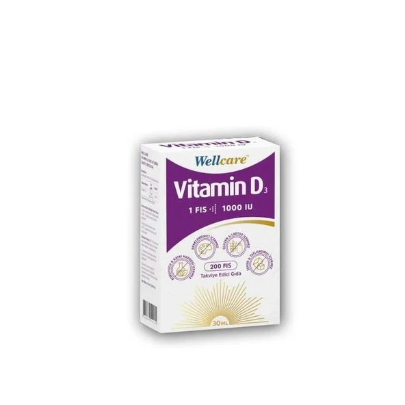 Wellcare Vitamin D3 1000 IU Sprey 30 ml ürün görseli 1
