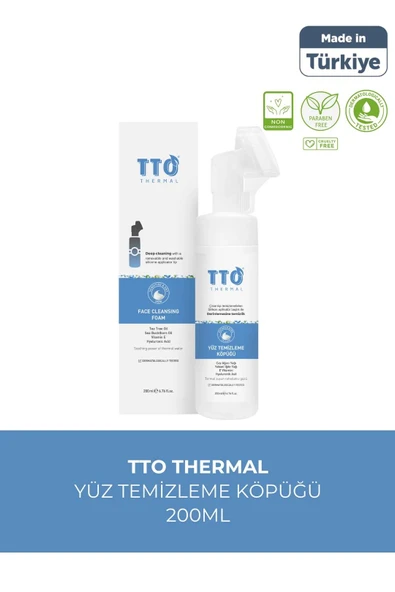 TTO Thermal Çay Ağacı Özlü Yüz Temizleme Köpüğü Aplikatörlü 200ml ürün görseli 1