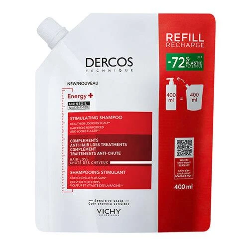Vichy Dercos Energising Saç Dökülmesine Karşı Şampuan 390 ml - Refill ürün görseli 1