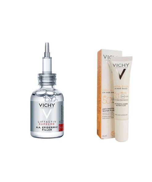 Vichy Liftactiv Supreme H.A Epidermic Filler Serum 30ml + Uv Age Daily Spf 50 15ml ürün görseli 1