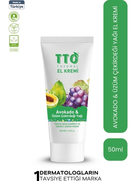 TTO El Kremi Avokado ve Üzüm Çekirdeği Yağı 50 ml ürün görseli 1