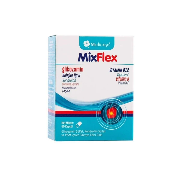 Mixflex Multivitamin, Tip 2 Kolajen Ve Multimineral İçeren Gıda Takviyesi 60 Kapsül ürün görseli 1