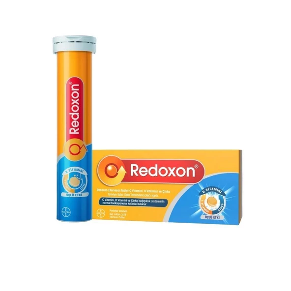 Redoxon Üçlü Etki C, D Vitaminleri Ve Çinko İçeren Takviye Edici Gıda 2X15 Efervesan Tablet ürün görseli 1
