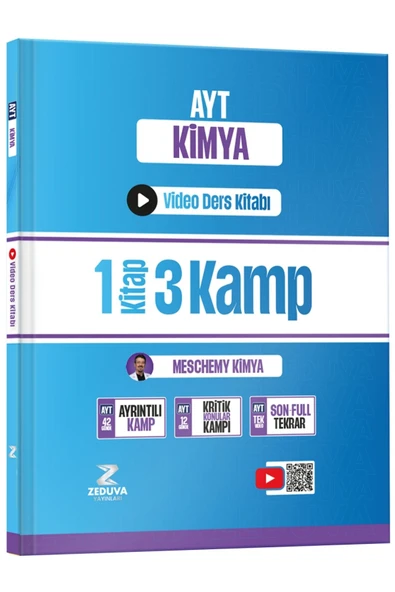 Zeduva Yayınları Meschemy Kimya AYT Kimya 1 Kitap 3 Kamp Video Ders Kitabı ürün görseli 1