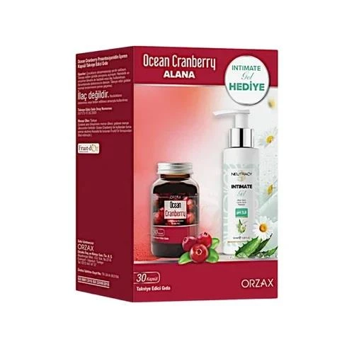 Orzax Cranberry 30 Kapsül + Neutracy İntim Jel 100 ml ürün görseli 1