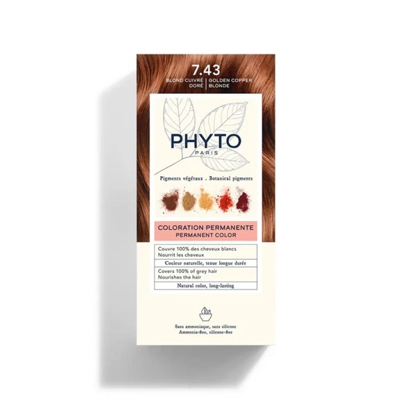 Phyto Color Bitkisel Saç Boyası 7.43 - Kumral Bakır Dore ürün görseli 1