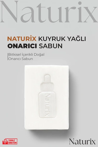 Naturix Kuyruk Yağlı Onarıcı Sabun 100 gr | 12 Doğal Aktifli İçerik Nemlendirici ve Besleyici Etki ürün görseli 1