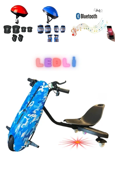 Citymate Drift Car Elektrikli Kaykay Bluetooth Dirift Kar Hoverboard Scooter + Koruma Ekipmanı D03 ürün görseli 1