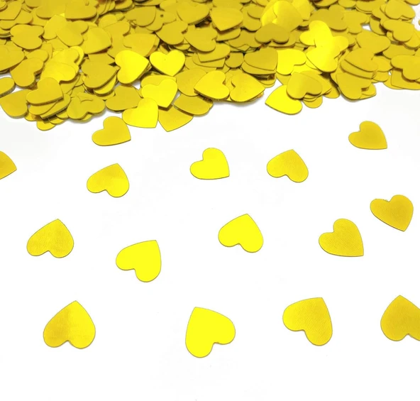Şeffaf Balon İçi Konfeti Gold Kalp ürün görseli 1