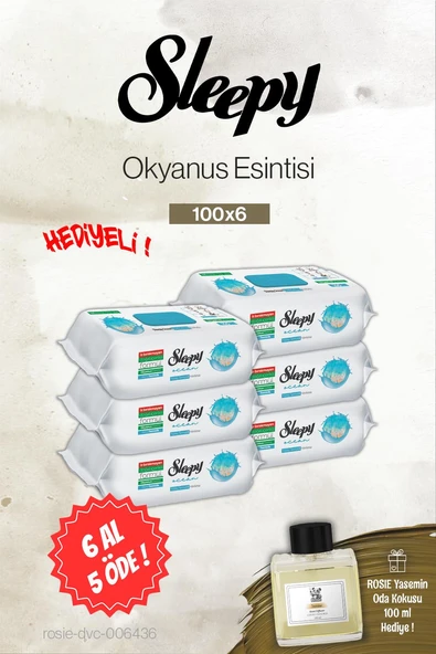 Sleepy Okyanus Esintisi 6 AL 5 ÖDE 100'lü, Rosie Yasemin Oda Kokusu ürün görseli 1