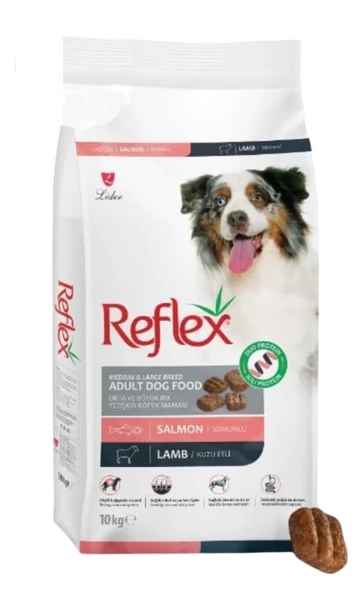 Reflex Beyaz Kuzu Etli ve Somonlu Köpek Maması 10 Kg ürün görseli 1