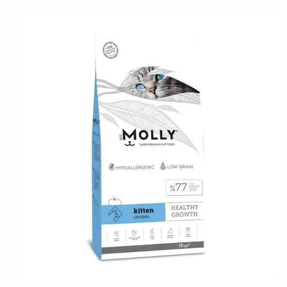 Molly Düşük Tahıllı Hypoallergenic Tavuklu Yavru Kedi Maması 15 Kg ürün görseli 1