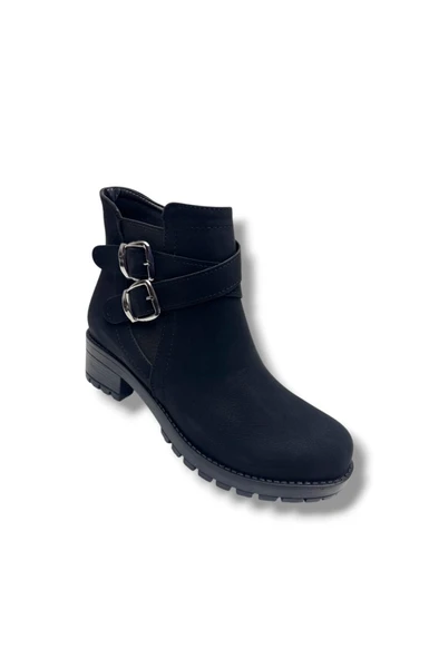 Efsun 2160-26 Yağlı Deri Trend Fashion Fermuarlı Kadın Bot ürün görseli 1