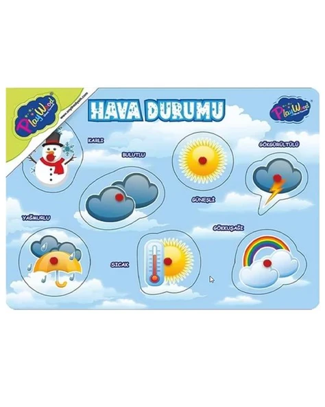 Playwood Ahşap Tutmalı Puzzle Hava Durumu ONY285 ürün görseli 1