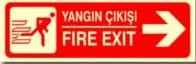 İzmir Fırça  " Yangın Çıkış Sağ " Işıldayan (Lümen) Luna  Acil Çıkış Uyarı Levhası 12X36 Cm 552661 ürün görseli 1