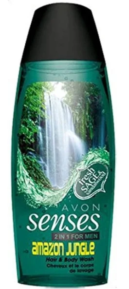 Avon Senses Amazon Jungle 2 in 1 for Men Hair & Body Wash 750ml ürün görseli 1