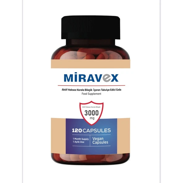 Miravex Ahcc 3000 Mg 120 Kapsül ürün görseli 1