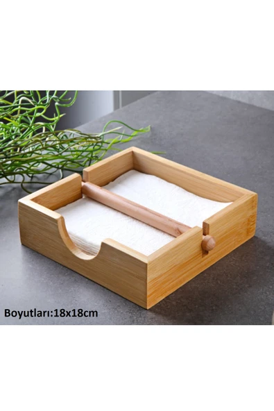 Pinkev Bambu Peçetelik 18x18cm ürün görseli 1