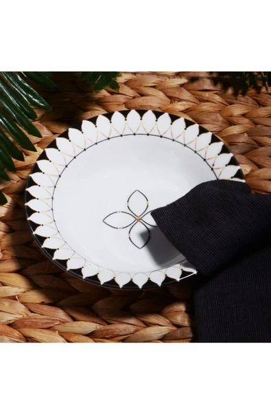 Pinkev Black Drops 6 Kişilik 16cm Seramik Çorba Kasesi Kase Seti ürün görseli 1