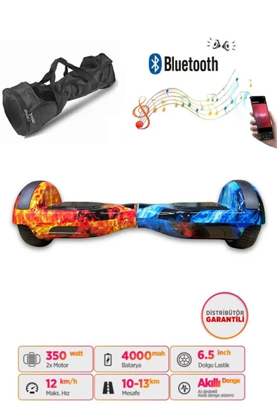Citymate Hoverboard Elektrikli Kaykay Scooter Bluetooth Hoparlörlü 6.5 inch Çanta Hediyeli D10 ürün görseli 1