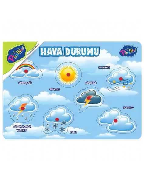 Playwood Ahşap Tutmalı Puzzle Hava Durumu ONY284 ürün görseli 1