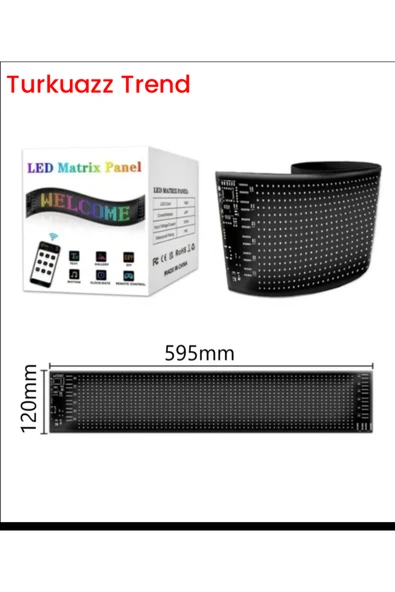ar&be Pixel Led Panel Dijital Ekran Yazı ve Animasyon Eklenebilen Telefon Kontrollü Yapışkanlı 16*96 Led ürün görseli 1