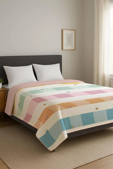 Soft Touch Çift Kişilik Modern Konfor Serisi Termal Battaniye YBT0032 RENKLİ 195 X 220 ürün görseli 1