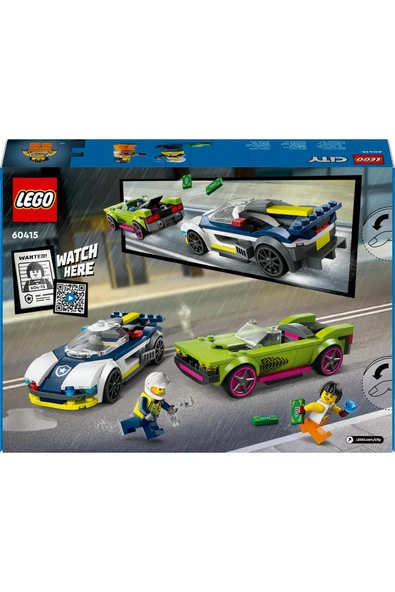 LEGO ® City Polis Arabası ve Spor Araba Takibi 60415 -  Yaratıcı Oyuncak Yapım Seti (213 Parça) ürün görseli 1