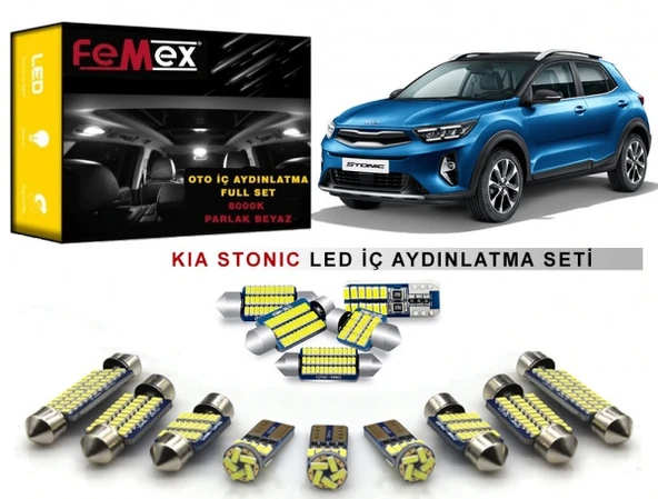 Kia Stonic İç Aydınlatma Ampul Seti FEMEX Parlak Beyaz ürün görseli 1