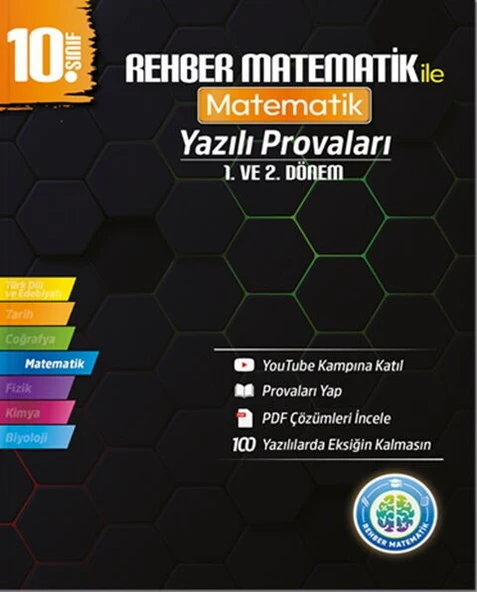 Rehber Matematik 10. Sınıf Matematik Yazılı Provaları 1. ve 2. Dönem Rehber Matematik ürün görseli 1