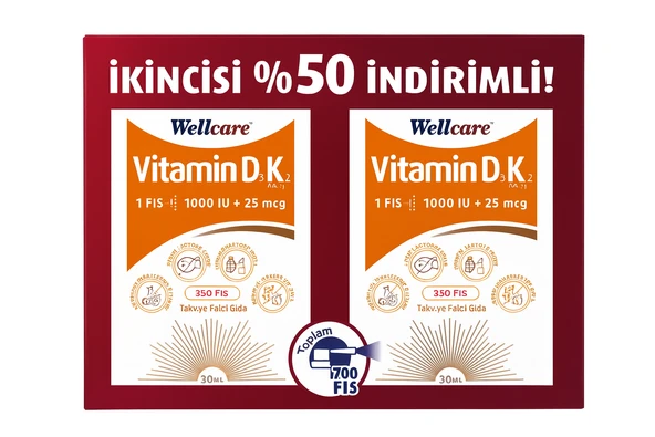 WELLCARE VIT D3 K2 2 %50 INDIRIMLI ürün görseli 1